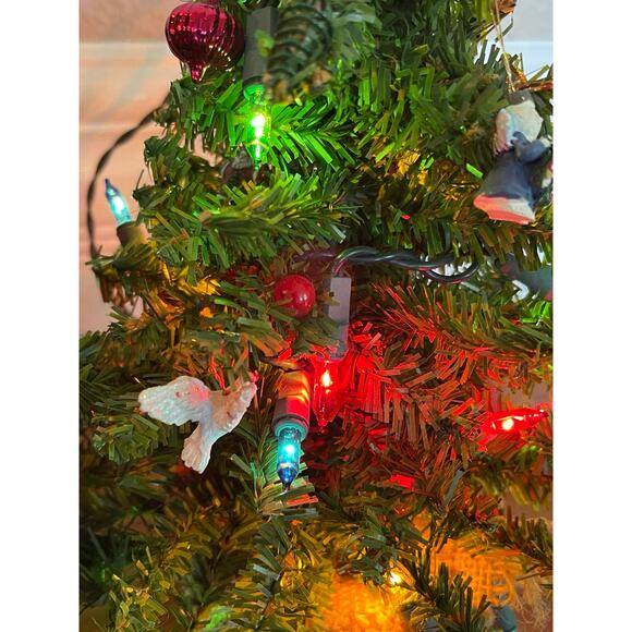 Set of 2 Mini Artificial Christmas Trees With lights - Picture 4 of 7